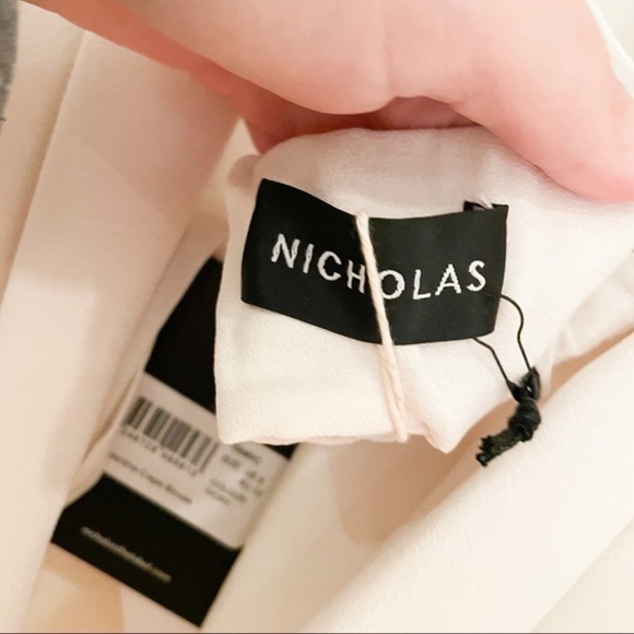 Nicholas Valentine Crepe Blouse in Ivory - Picture 8 of 10